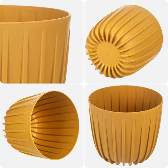 Kadax Γλάστρα Πλαστική Yellow 12.5x12.5εκ.