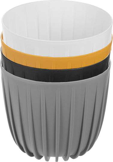 Kadax Γλάστρα Πλαστική Yellow 12.5x12.5εκ.