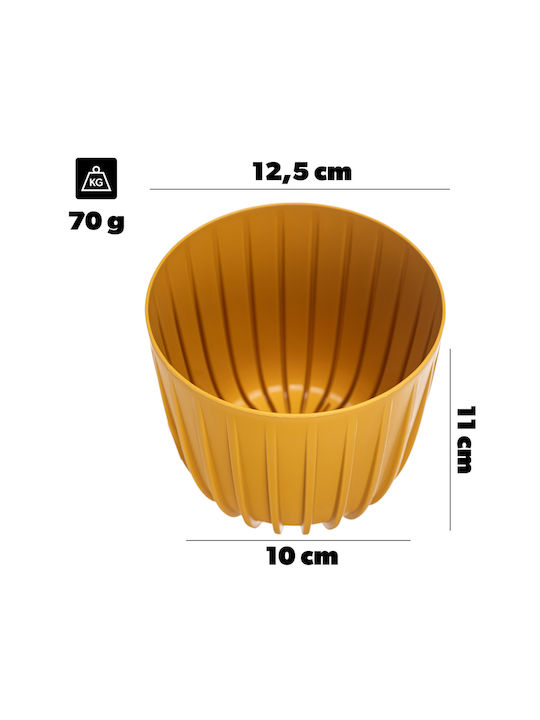 Kadax Пластмасова Саксия За Цветя Жълта 12.5x12.5см