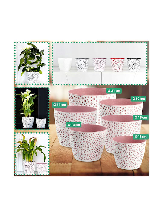 Kadax Plastic Pink Flower Pot 11x11cm