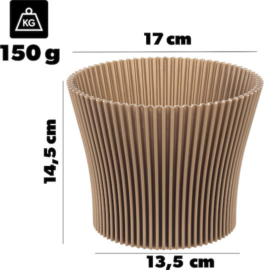 Kadax Γλάστρα Πλαστική Gold 17εκ.