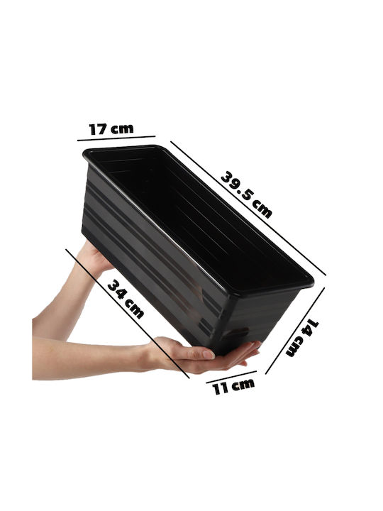Kadax Planter Box Din Plastic Gri 40 Cm