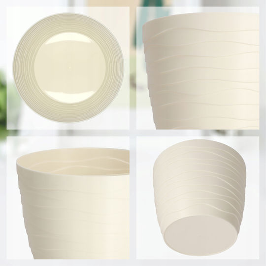 Kadax Γλάστρα Πλαστική Cream 17x17εκ.