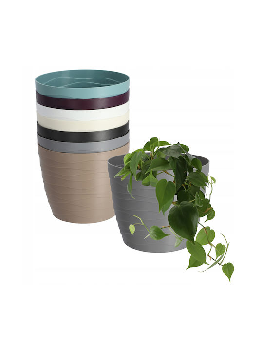 Kadax Γλάστρα Πλαστική Ash Gray 15x15εκ.