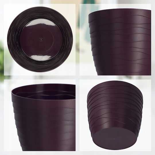 Kadax Ghiveci De Flori Din Plastic Violet 13x13 Cm
