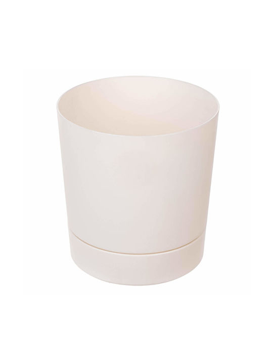 Kadax Kunststoff Blumentopf mit Untersetzer 14,5x14,5cm