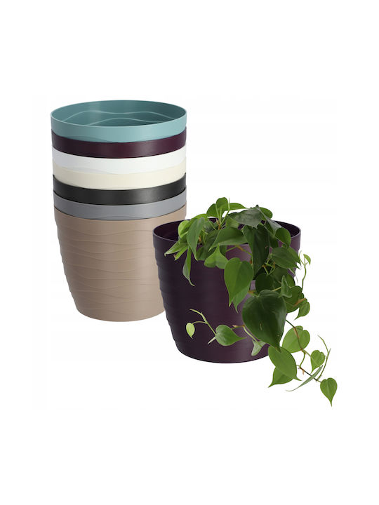 Kadax Plastic Flower Pot Plum 13x13cm