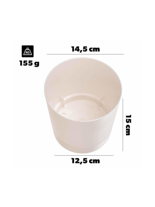 Kadax Set 2 Ghivece de Flori Din Plastic Cu Farfurie