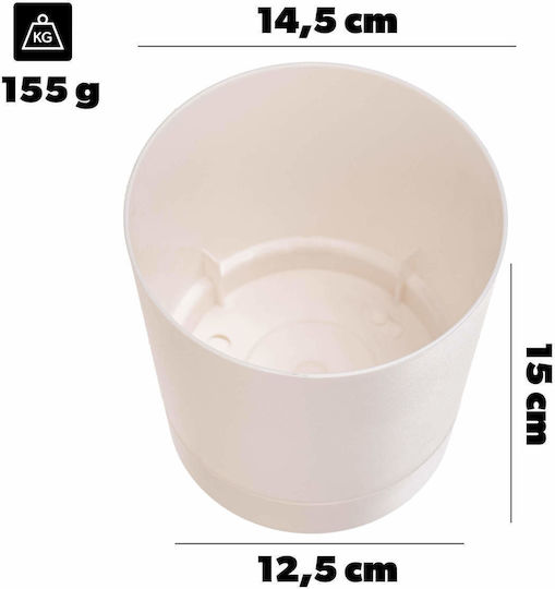 Kadax Γλάστρα Πλαστική με Πιάτο 14.5x14.5εκ.