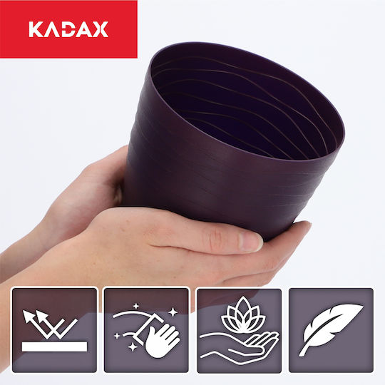 Kadax Ghiveci De Flori Din Plastic Violet 13x13 Cm