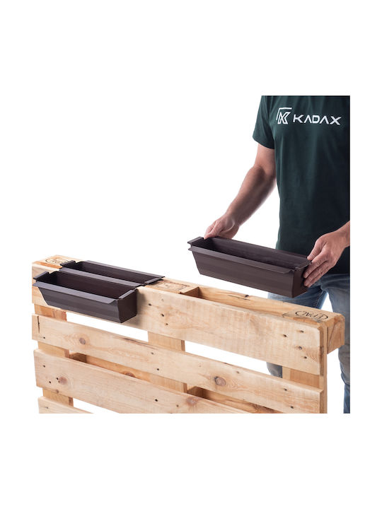 Kadax Set 6 Kunststoff Pflanzgefäße Braun