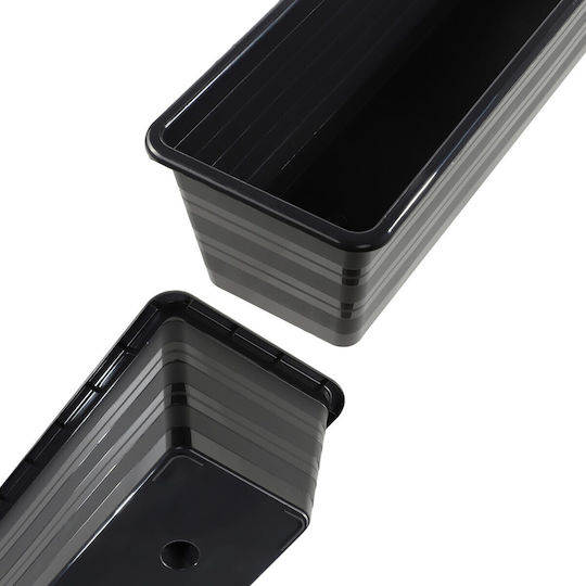 Kadax Set of 4 Gray Plastic Planter Boxes