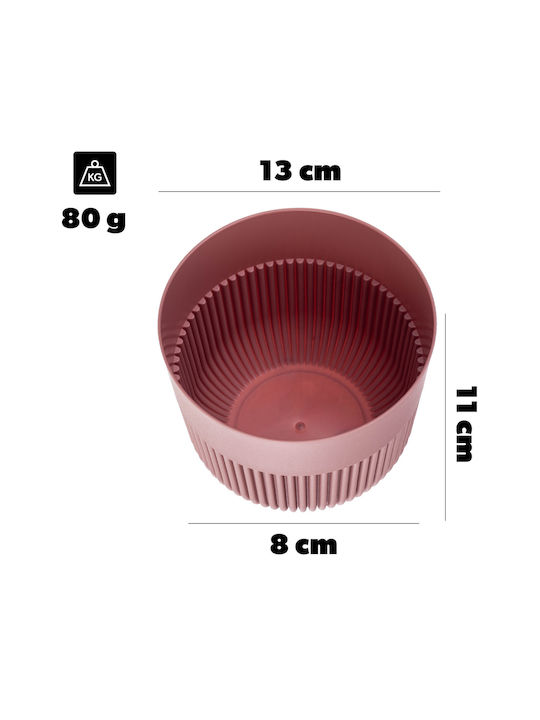Kadax Γλάστρα Πλαστική Pink 13x13εκ.