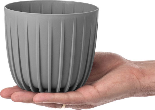 Kadax Пластмасова Саксия За Цветя Сив 12.5x12.5см