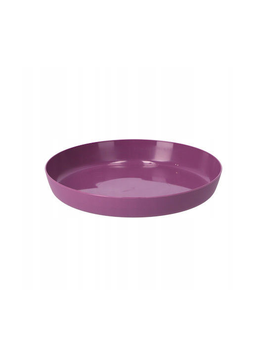 Kadax Γλάστρα Πλαστική Purple Matte με Πιάτο 18x16x14.5εκ.
