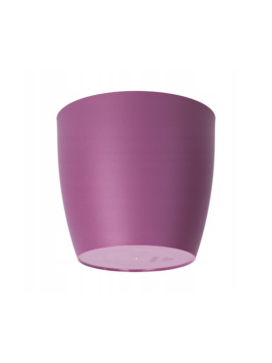 Kadax Γλάστρα Πλαστική Purple Matte με Πιάτο 18x16x14.5εκ.
