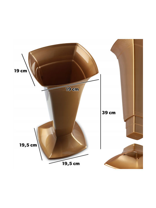Kadax Plastic Gold Flower Pot