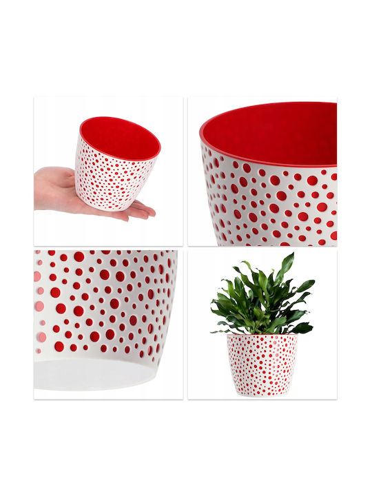 Kadax Ghiveci De Flori Din Plastic Roșu 11x11cm