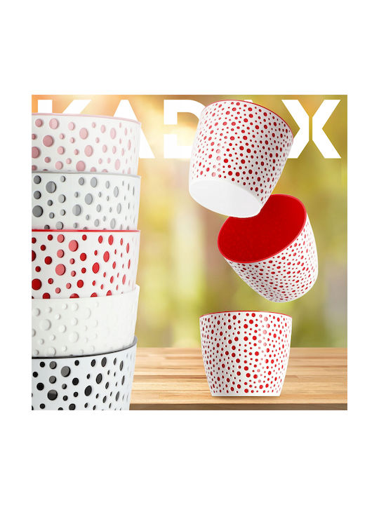 Kadax Ghiveci De Flori Din Plastic Roșu 11x11cm