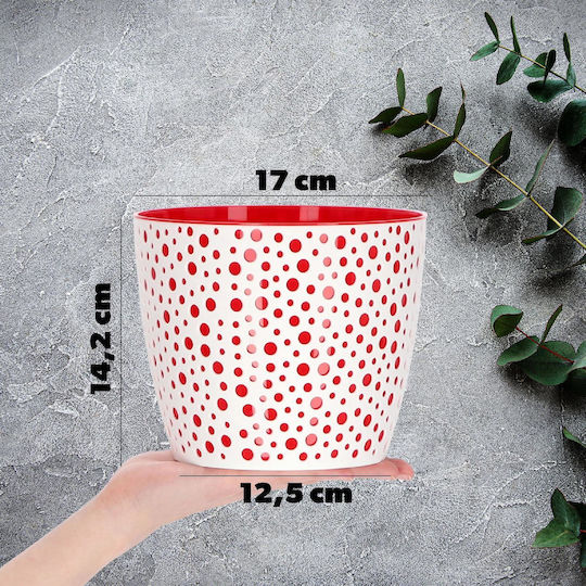 Kadax Γλάστρα Πλαστική Red 17x17εκ.