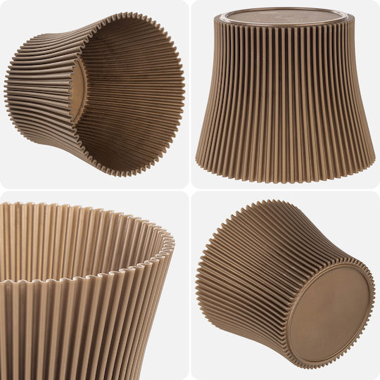 Kadax Ghiveci De Flori Din Plastic Auriu 15 Cm