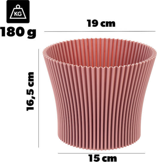 Kadax Γλάστρα Πλαστική Pink 19εκ.
