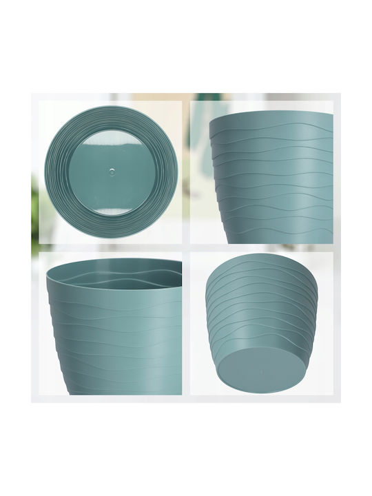 Kadax Γλάστρα Πλαστική Green 15x15εκ.