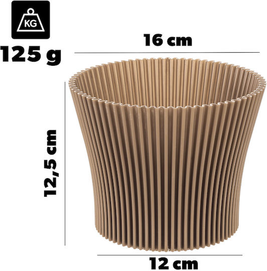 Kadax Ghiveci De Flori Din Plastic Auriu 15 Cm