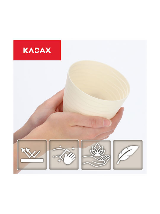 Kadax Kadax Kunststoff Blumentopf Creme 11x11cm