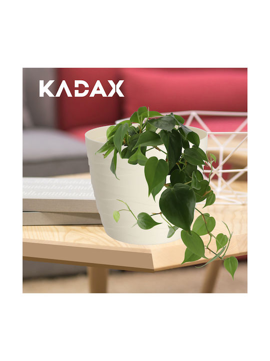 Kadax Kadax Kunststoff Blumentopf Creme 11x11cm