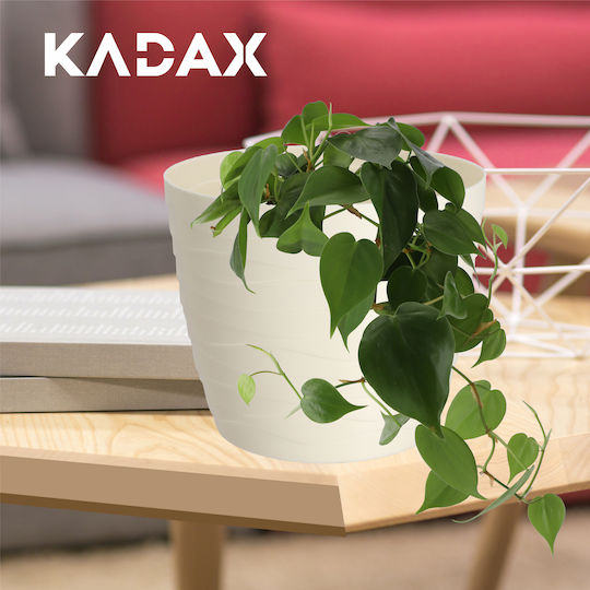 Kadax Пластмасова Саксия За Цветя Крем 11x11см