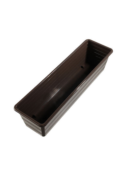 Kadax Set 3 Ghivece de Flori din Plastic Maro