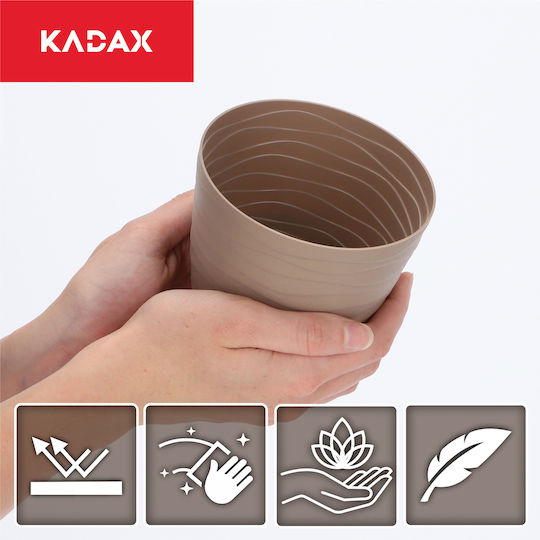 Kadax Kadax Kunststoff Blumentopf Beige 11x11cm