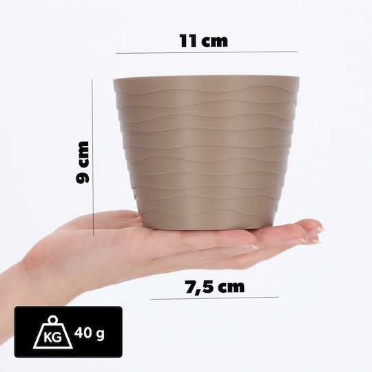 Kadax Kadax Kunststoff Blumentopf Beige 11x11cm