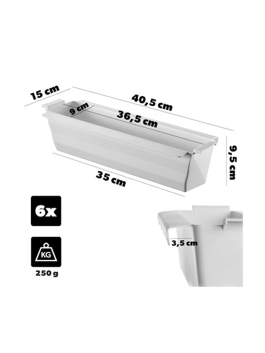 Kadax Set 6 Kunststoff Pflanzgefäße Weiß
