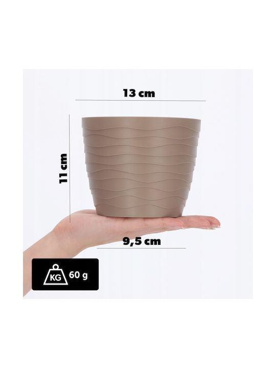 Kadax Kadax Kunststoff Blumentopf Beige 13x13cm