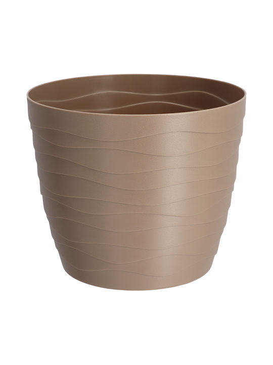 Kadax Ghiveci De Flori Din Plastic Bej 19x19cm