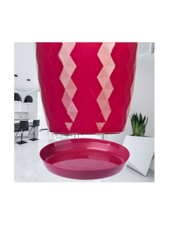 Kadax Set of 3 Plastic Pink Flower Pots with Saucer