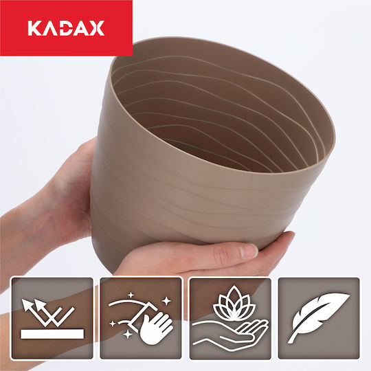 Kadax Γλάστρα Πλαστική Beige 19x19εκ.