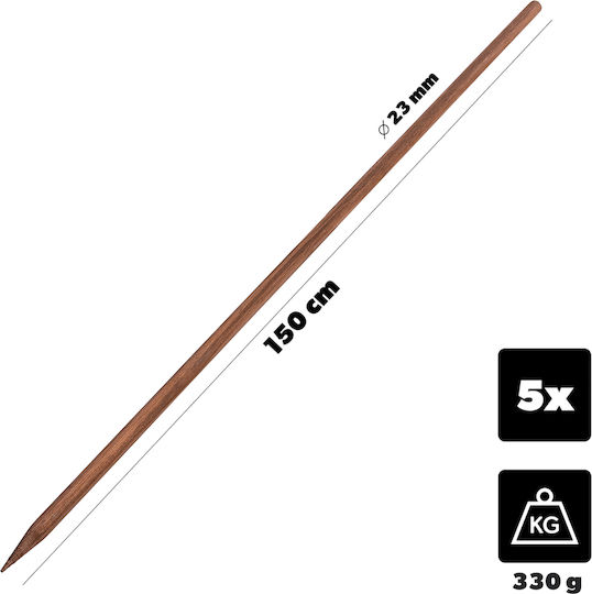 Wooden Stakes Impregnated Stake 150 Cm Support Rod Stick 5 Pcs Ø 23 Mm