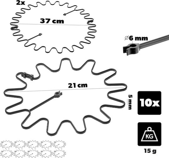 Pflanzenspieße Halter 6 Mm Unterstützung für Hortensien Pfingstrosen Gräser Blumen 10 Stück