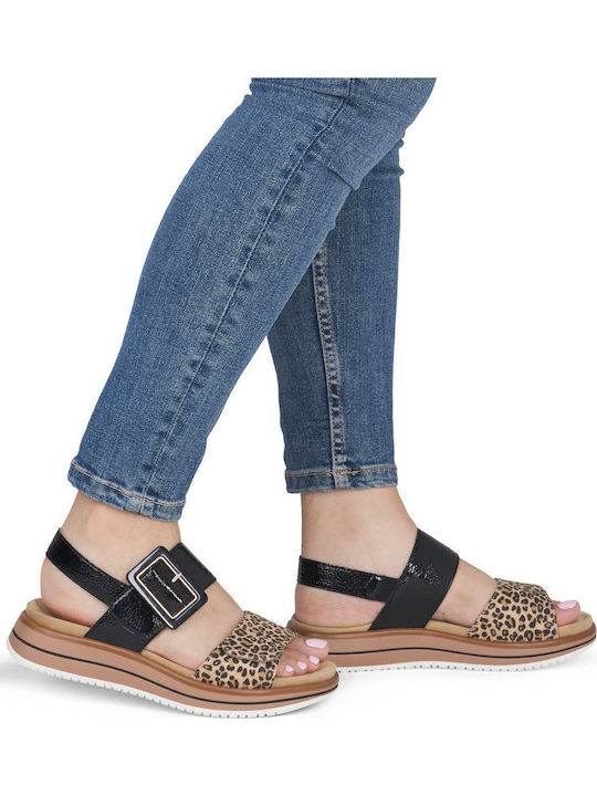 Damen Flache Schwarze Sandalen