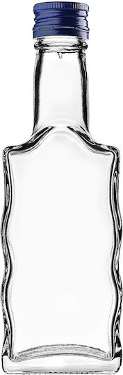 Glass 200ml Liqueur Bottle Navy Blue Cap 1 Pc