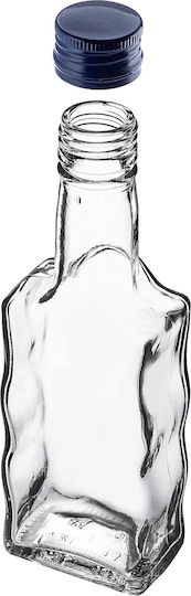 Glass 200ml Liqueur Bottle Navy Blue Cap 1 Pc