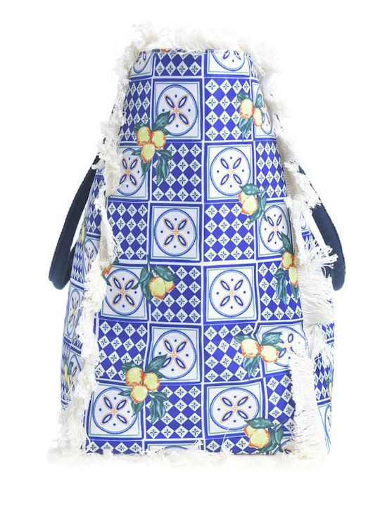 Ble Resort Collection Текстилна Плажна Чанта Синя