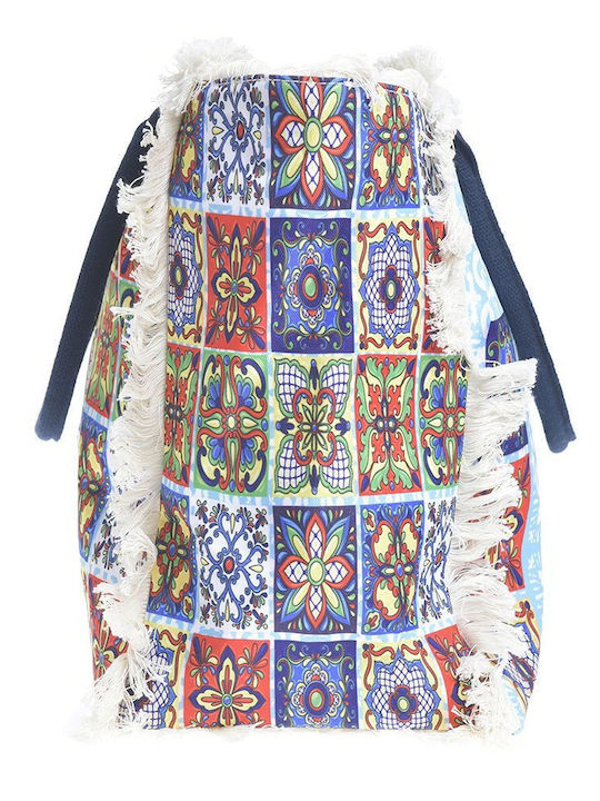 Ble Resort Collection Fabric Blue Beach Bag