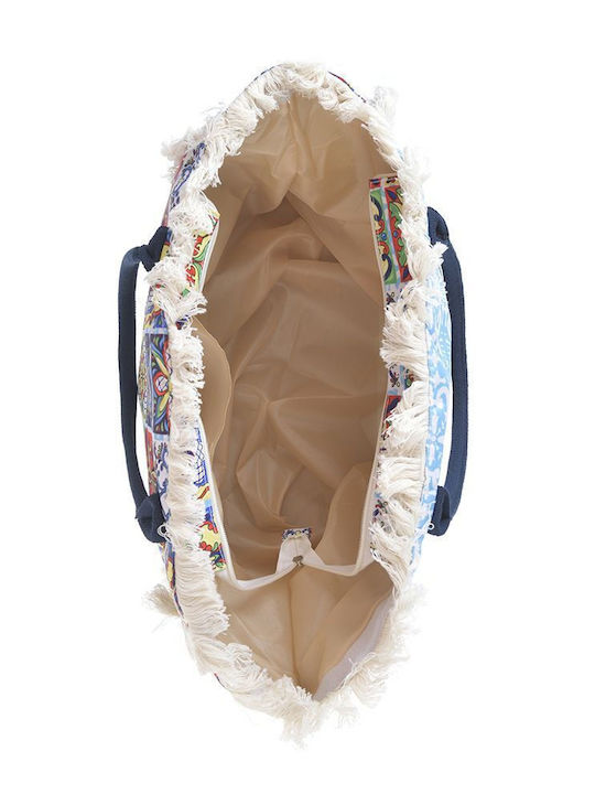 Ble Resort Collection Fabric Blue Beach Bag
