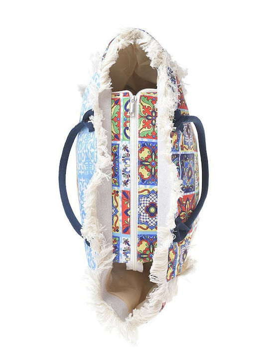 Ble Resort Collection Fabric Blue Beach Bag