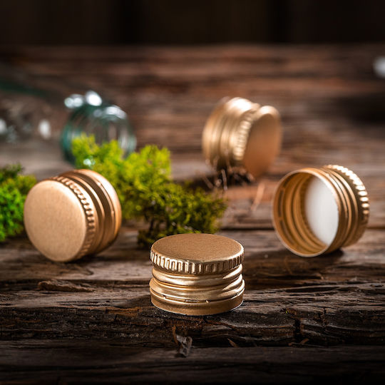 Kadax Flaschen & Verschlüsse (Großhandel) Fi28 Flaschen & Verschlüsse 10 Stück Goldene Verschlüsse