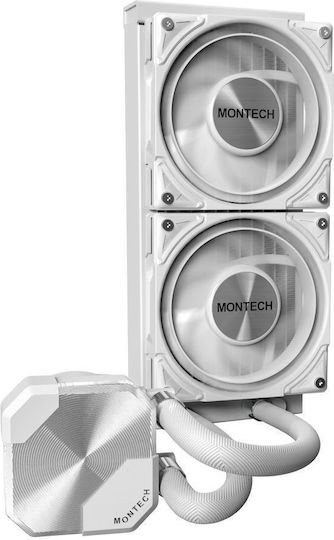 Montech Silent240 Wasserkühlsysteme AIO CPU mit 2 Lüfterabmessung 120mm Weiße